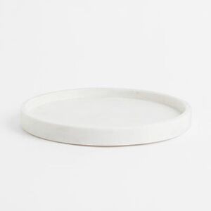 H&M White Round Marble Tray